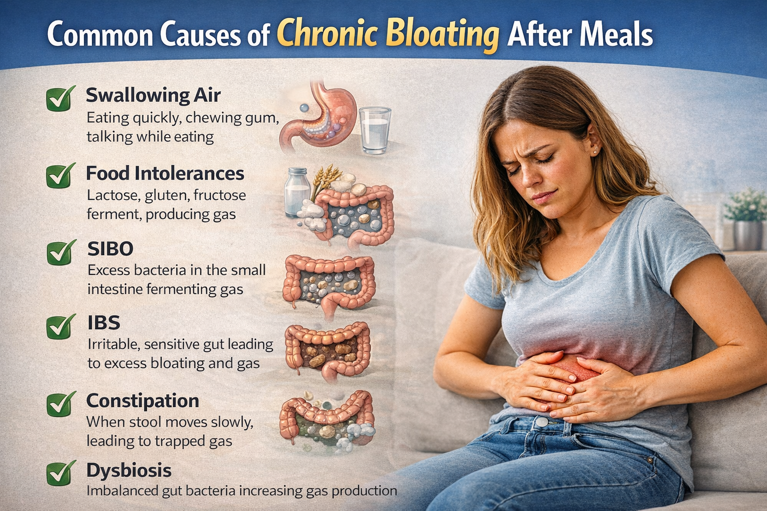 Common Causes of Chronic Bloating After Meals