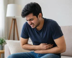 Common H. pylori infection symptoms like stomach pain and bloating