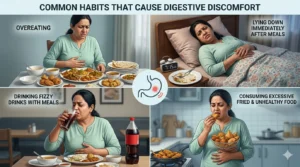 Daily habits that worsen post-meal heaviness and bloating.